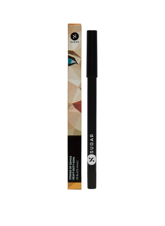 SUGAR Cosmetics Stroke of Genius Heavy-Duty Kohl Eyeliner Pencil - 05 Black Magic, 1.2 g