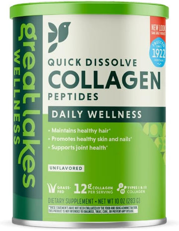 Great Lakes Wellness Collagen Peptides Powder Supplement For