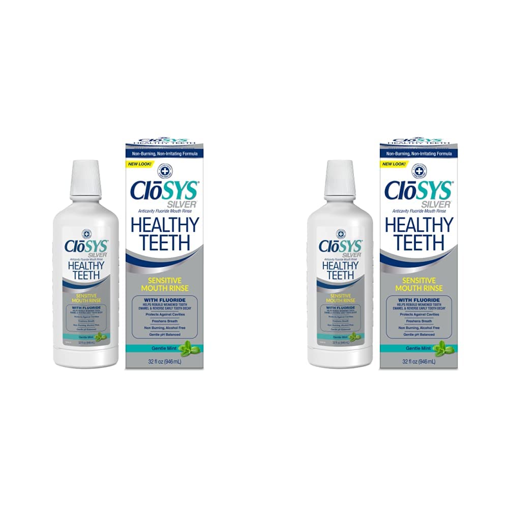 CloSYS Healthy Teeth Oral Rinse Mouthwash - 32   (Pack of 2)