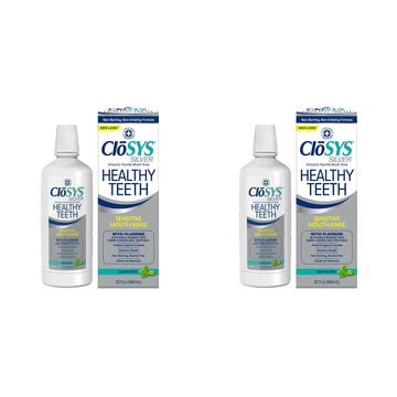 CloSYS Healthy Teeth Oral Rinse Mouthwash - 32   (Pack of 2)