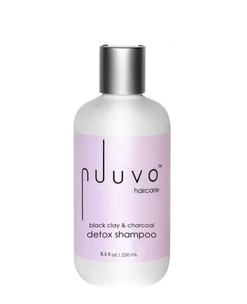 Nuuvo Haircare Black Clay & Charcoal Detox Shampoo - 8.5, Clarifying Shampoo, Cleanses Hair, Removes Product Build Up, Soothes Scalp Irritation & Dandruff, Salon-Quality, Use on All Hair Types