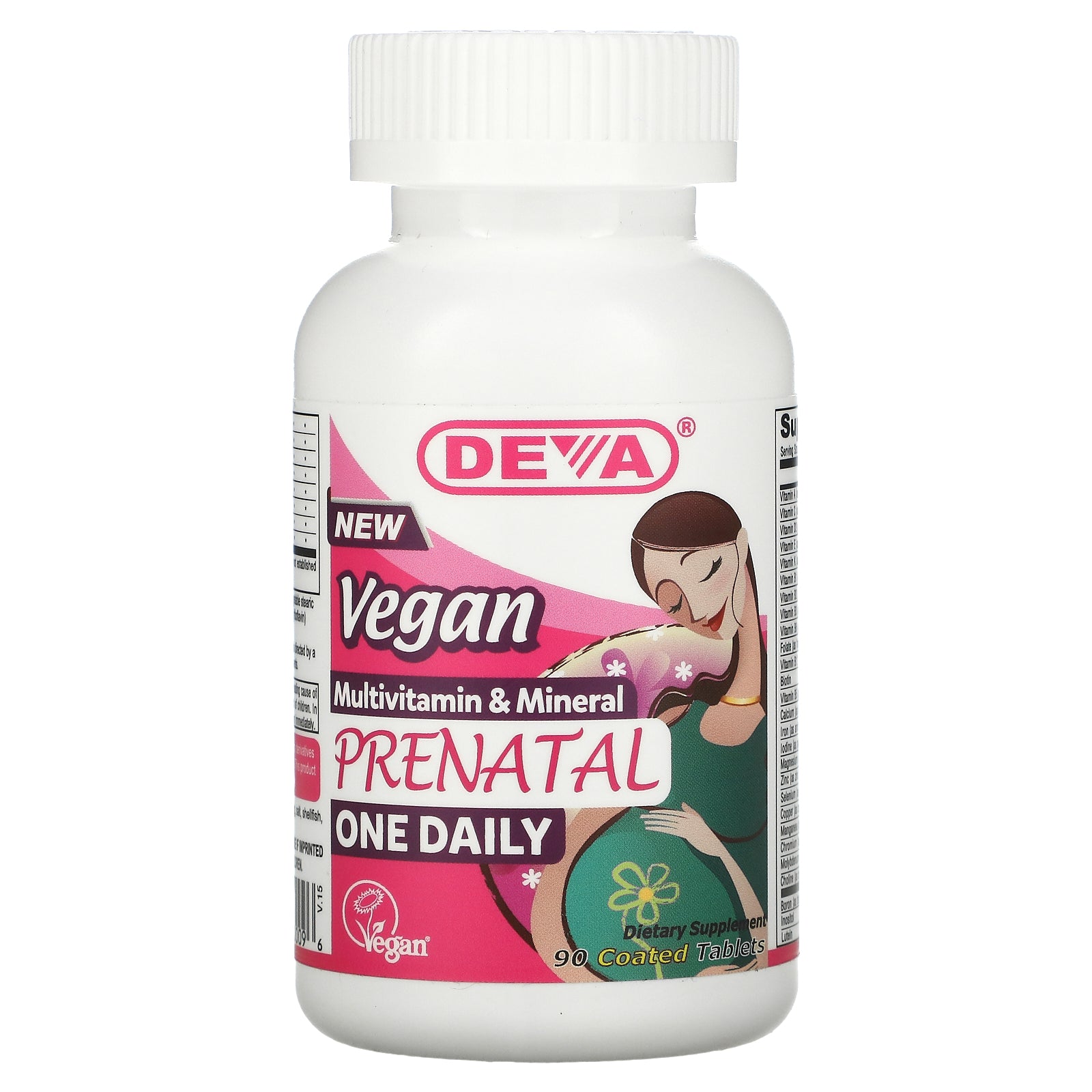 Deva, Vegan Prenatal Multivitamin & Mineral, One Daily, Coated Tablets