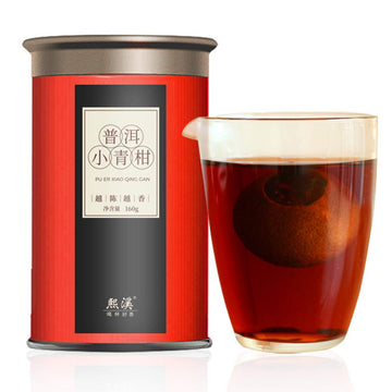 Hee Creek Xinhui Tangerine Peel Pu-erh Tea  Small Green Mandarin Yunnan Palace Pu'er Citrus Tea Canned XiaoQingGan Pu'er Tea Gift Chinese Tea ????? ????? ?? ?????