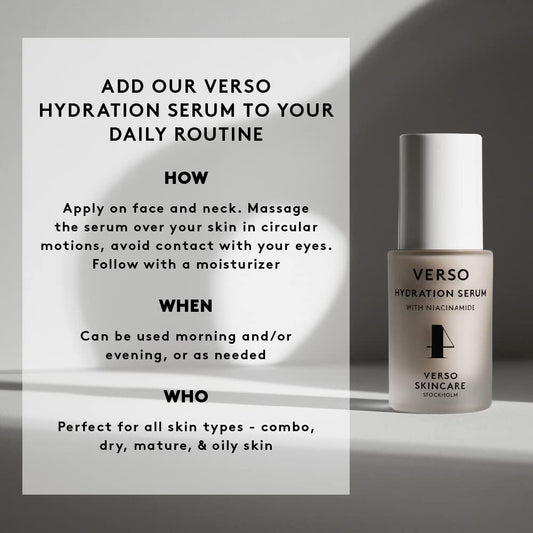 VERSO Hydration Serum, Hydrating & Moisturizing For All Skin Types, 1