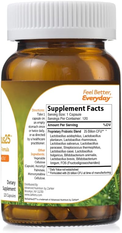 Advanced Nutrition by Zahler Probiotic Nutritional Supplement Capsules3.81 Ounces