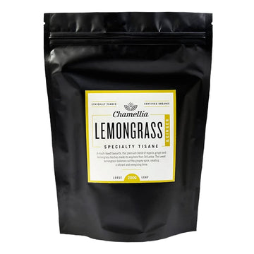 Chamellia Organic Lemongrass & Ginger Tea Loose Leaf (No Camellia Sinensis, Caffeine Free) Single unit