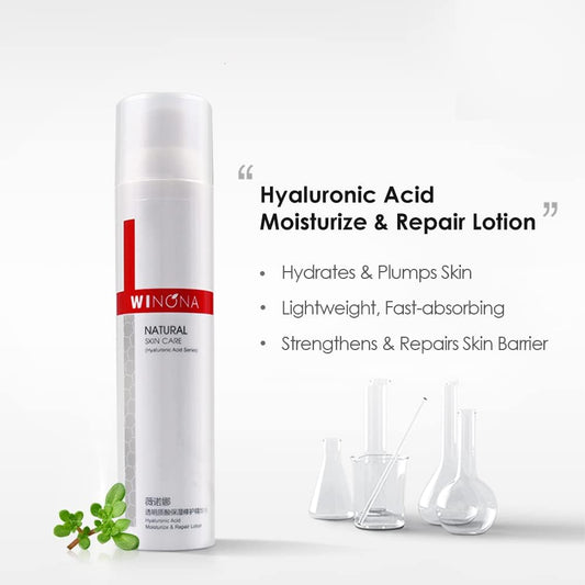 WINONA Hyaluronic Acid Face Lotion,Soothing Hydrating Lotion for Sensitive,Dry Skin, Deep Moisturizing Facial Moisturizer Lotion,Fragrance Free,120ml