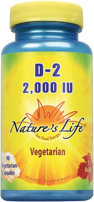 Nature'S Life Vitamin D-2 2000Iu | High Potency Ergocalciferol | Suppl
