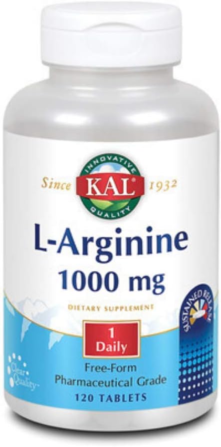 Kal 1000 Mg L-Arginine Tablets, 120 Count