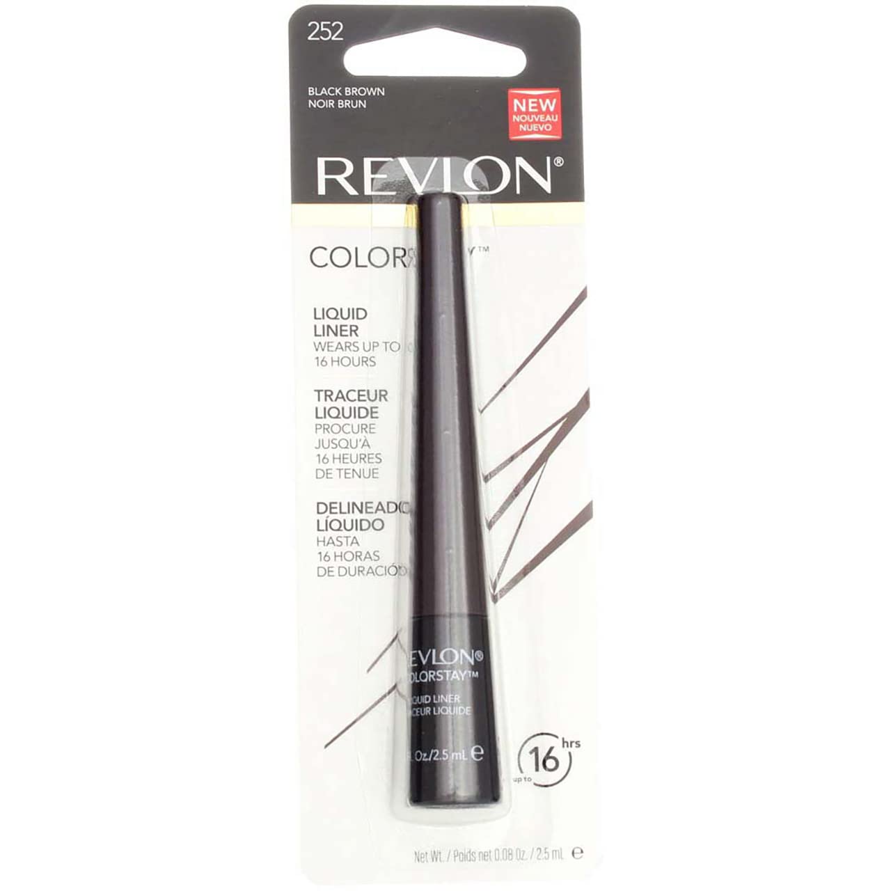 Revlon ColorStay Liquid Liner Eye Makeup, Black-Brown [252], 0.08  (Pack of 6)