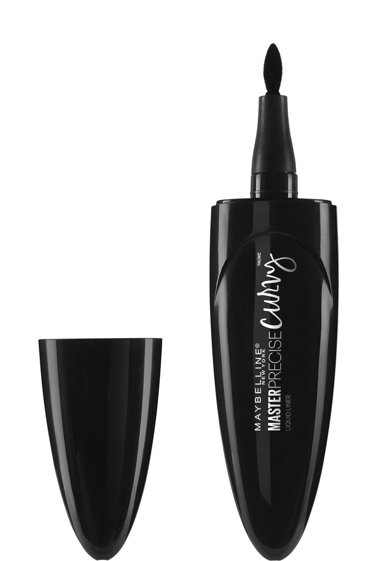Maybelline New York Master Precise Curvy Liquid Eyeliner, Black, 0.01