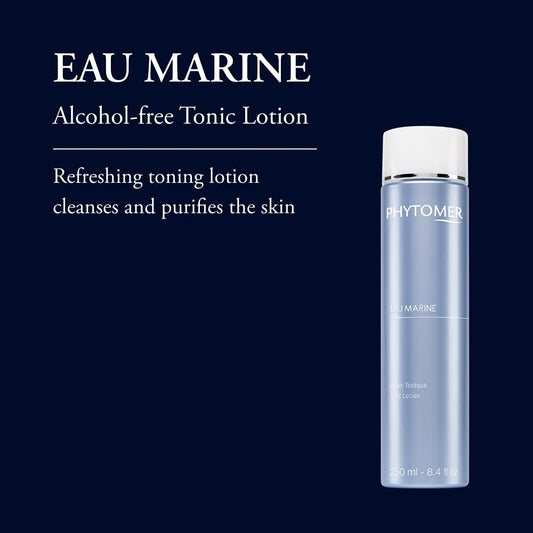 Phytomer Eau Marine Facial Tonic Lotion | Soothing, Anti-Aging Face Tonic | Toner, Cleanser, Makeup-Remover in One | Moisturizing Face Toner for Oily Skin | Alcohol-Free | 250