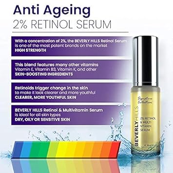 Esupli.com Anti Aging Retinol Serum (2%) with Vitamin E, Vitamin B3 and