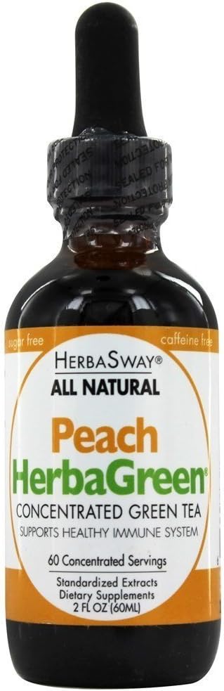 Herbasway Herbagreen Tea Peach 2oz, 2 Pack