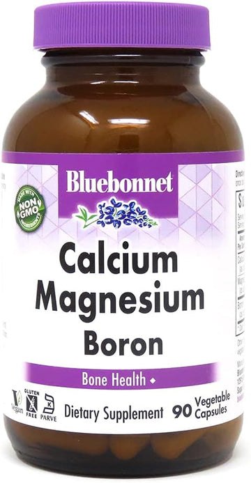 BlueBonnet Calcium Magnesium Plus Boron Vegetarian Capsules, Off White