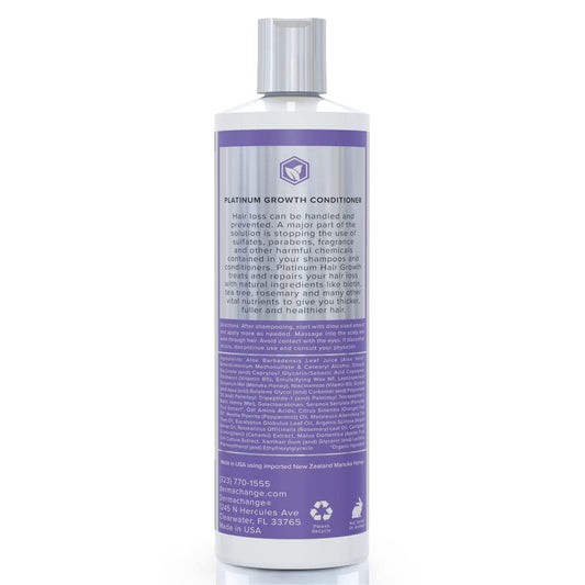 DermaChange Hair Growth Conditioner with Coconut Oil and Tea Tree Oil - Hair Care for Hair Loss - Volumizing Hair Conditioner with Aloe Vera - Deep Conditioner for Dry and Damaged Hair (16)