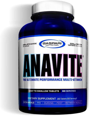 Gaspari Nutrition Anavite - Sports Multi-Vitamin with Amino Acids, Beta-Alanine and L-Carnitine, Enhanced Performance and Recovery