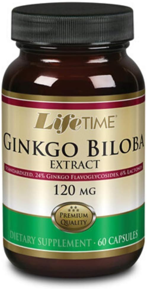 LIFETIME Ginkgo Biloba Extract, Capsule (Btl-Glass) 120mg | 60ct