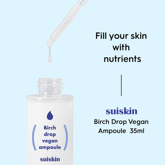 SUISKIN Birch Drop Vegan Ampoule | Moisturizing&Calming Ampoule, Paraben&Cruelty Free