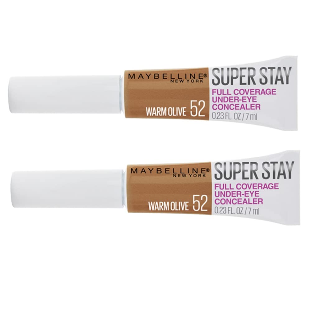 Pack of 2 Maybelline New York Super Stay Full Coverage Under-Eye Concealer, Warm Olive # 52