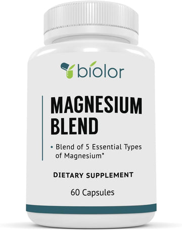 Biolor Magnesium Complex Supplement, Full Spectrum Magnesium Blend, Magnesium Glycinate with Malate, Citrate, Taurinate