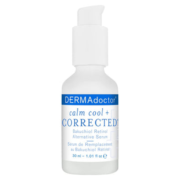 DERMAdoctor Calm Cool + Corrected Bakuchiol Retinol Alternative Serum for Dry, Sensitive, Rosacea or Eczema-Prone Skin, 1.01