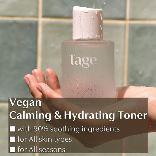 Tage Calming Toner in Cyprest 3.38.,100, Hydrating & Soothing Toner for face with Cypress Water, Not Tested on Animals [France EVE Vegan]