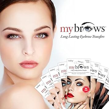 Godefroy MyBrows Long Lasting Eyebrow Transfers, Soft Arch, Medium Brown, 48-Pairs of Brows (96 Individual transfers)