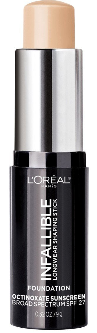 L'Oreal Paris Makeup Infallible Longwear Shaping Stick Foundation, 401 Ivory, 1 Tube,0.32