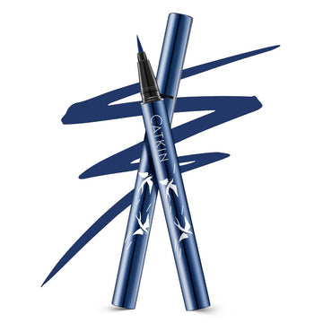Catkin Liquid Eyeliner Pen Ultra-fine Waterproof Smoothy Stay 24 hrs Long Lasting Quick Drying for Sensitive Eyes Alcohol Free Blue