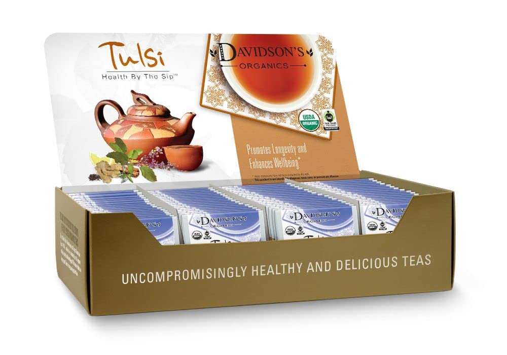 Davidson's Organics, Tulsi Hibiscus Flower, 100-count Individually Wrapped Tea Bags