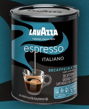 LavAzza Premium Coffees, Decaffeinated Ground Coffee, Espresso- 2pcs