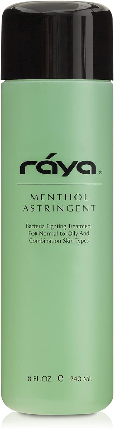 RAYA Menthol Astringent 6  (203) | Effective Facial Toner for Combination and Partially Oily Skin Prone to Break-Outs | Helps Refine, Tighten, and Protect pH Balance | Cools, Refreshes and Soothes