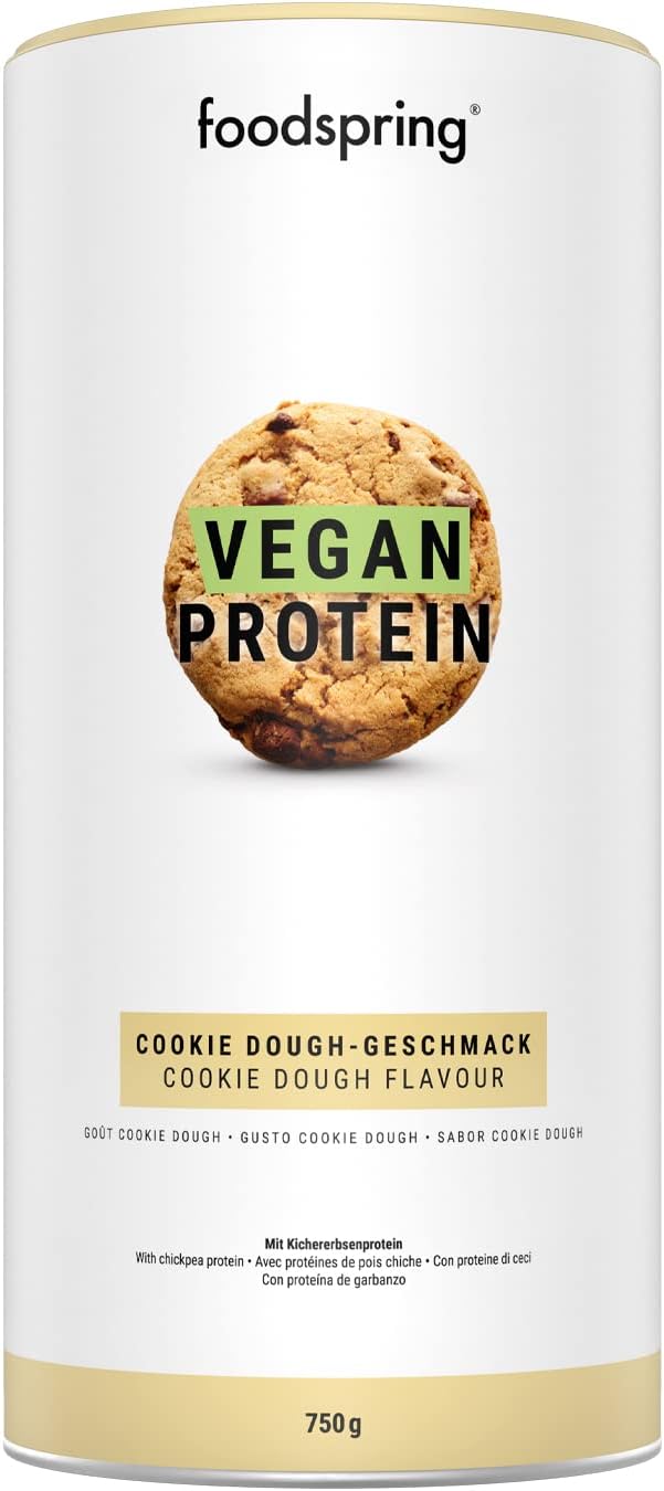 foodspring Vegan Protein Cookie Dough - 21g Protein per Shake to Build750 Grams