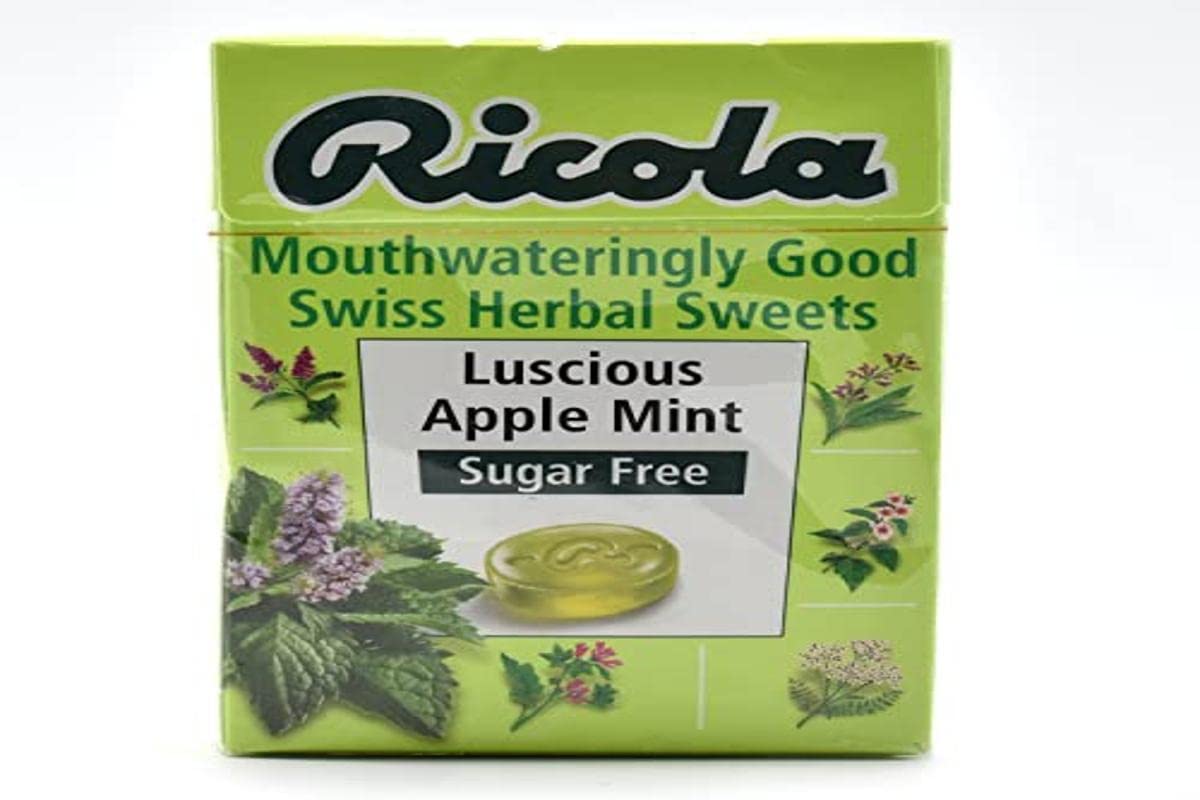 Ricola Luscious Apple Mint Sugar Free Candy, 45 g