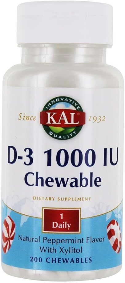 D-3 25 mcg (1000 IU) Chewables 200ct / Chewable / Peppermint
