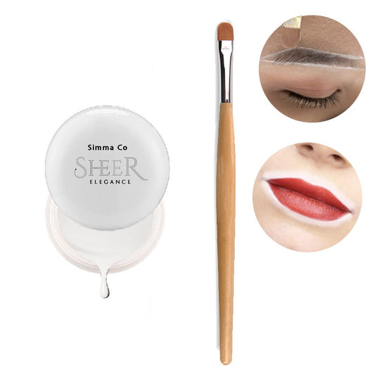 Simma Co Lip Blush Ombre Brows Brow Tinting Microblading Permanent Makeup Concealer + Brush Kit (White)