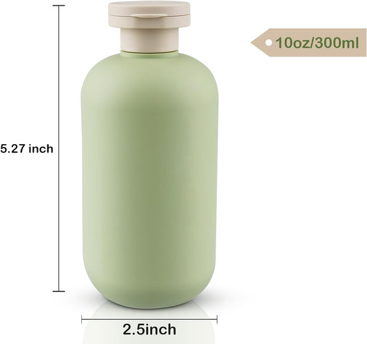 Cosywell Squeeze Bottles with ip Cap Plastic Refillable Travel Containers for Toiletries Shampoo and Conditioner Travel Bottles (300/10)