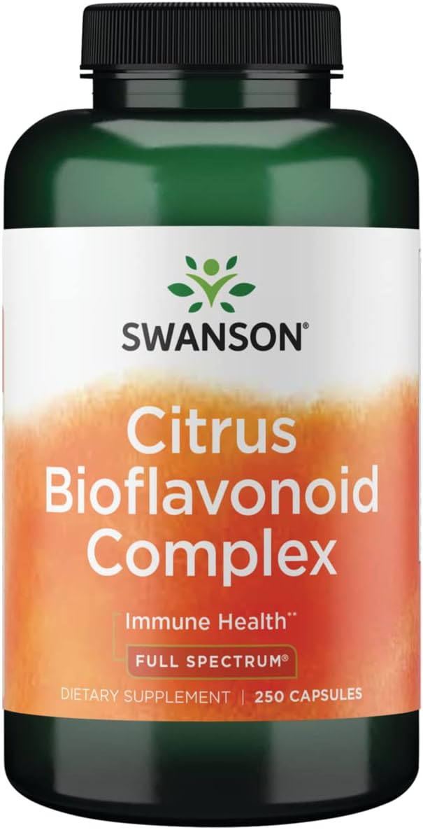 Swanson Full Spectrum Citrus Bioavonoid Complex - Aids Vitamin C Absorption and Promotes Immune Health - Standardized to 50% Bitter Orange Bioavonoids - (250 Capsules) 1 Pack