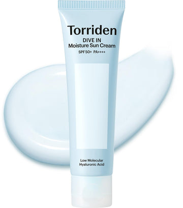 Torriden DIVE-IN Watery Moisture Sunscreen SPF50+ PA+++, 10D Hyaluronic Acid for Hydrated, Plumpled, and Supple Skin, Lightweight Sun Protection for Sensitive Skin - Korean Skincare