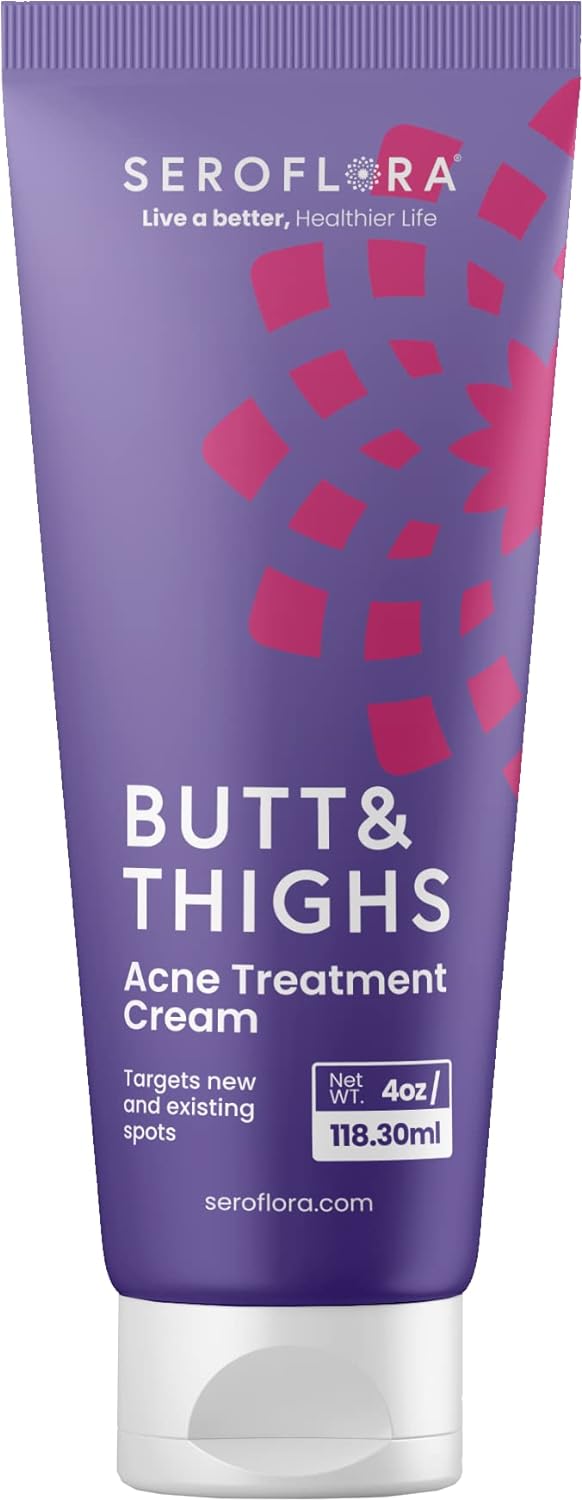 Seroora Butt & Thighs Acne Treatment Cream - Butt Acne Clearing Cream for Pimples, Zits, Razor Bumps, Dark Spots - Acne Clearing Lotion for Buttocks & Body - Inner Thigh Blackhead Remover (4)