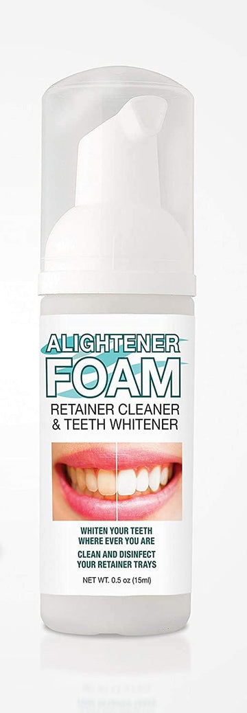 Alightener Foam - Whiten Your Teeth While Wearing a Mouth Tray or a Clear Dental aligners - Mouth Trays Included