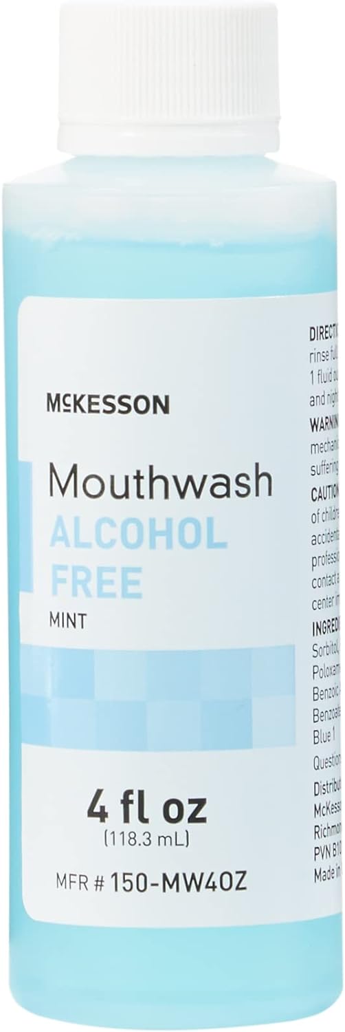 McKesson Mouthwash, Alcohol-Free, Mint avor, 4 , 1 Count