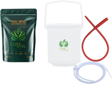 Cor-Vital Coffee Enema Kit For Colon Cleansing With 1 Lb Enema Coffee