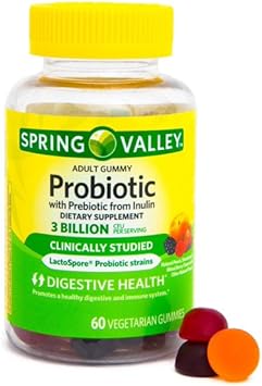 Spring Health Spring Valley Adult Probiotic + Prebiotic Gummies, 60 Co