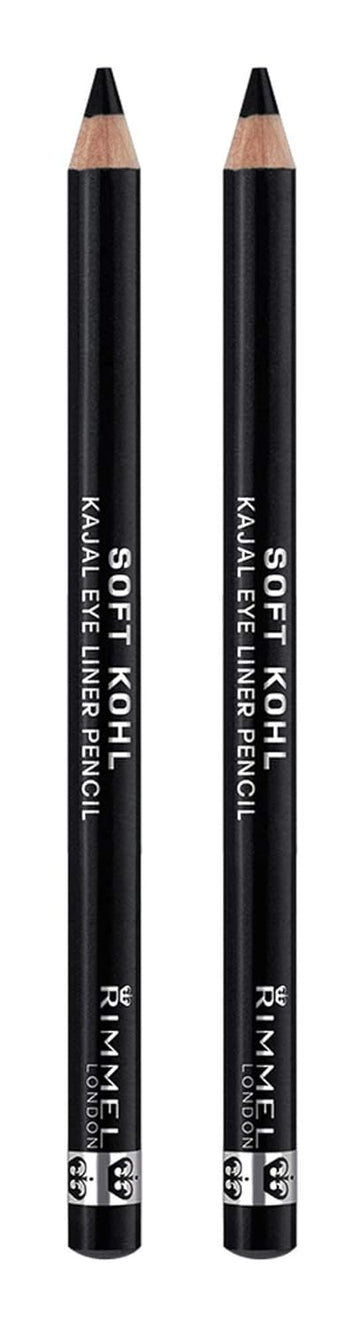 Rimmel Soft Kohl Kajal Eyeliner in Jet Black, 2 Count (Pack of 1)