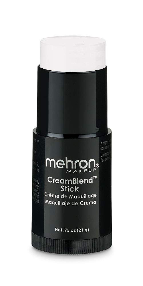 Mehron Creamblend Stick Makeup White, 4.3 Ounce