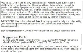 Nutra Biogenesis - Liposomal Melatonin - Melatonin And Vitamin B6 For