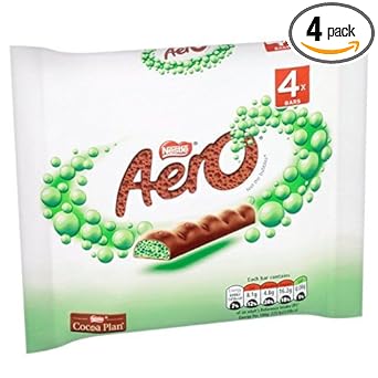 Aero Peppermint Bubbly Bar Multipack - 4 x 27g : Grocery & G