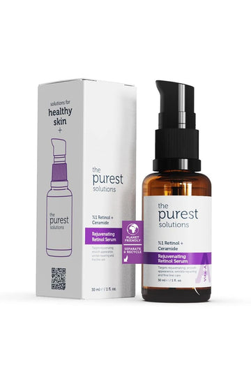 The Purest Solutions Vita-A Rejuvenating Retinol Serum (1% Retinol + Ceramide) - Promote Skin Hydration - Reduce Wrinkles, Fine Lines and Signs of Aging - Vegan | Cruelty Free | Eco Friendly (1 . )